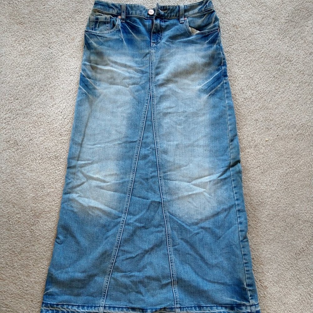 Long Denim Skirt